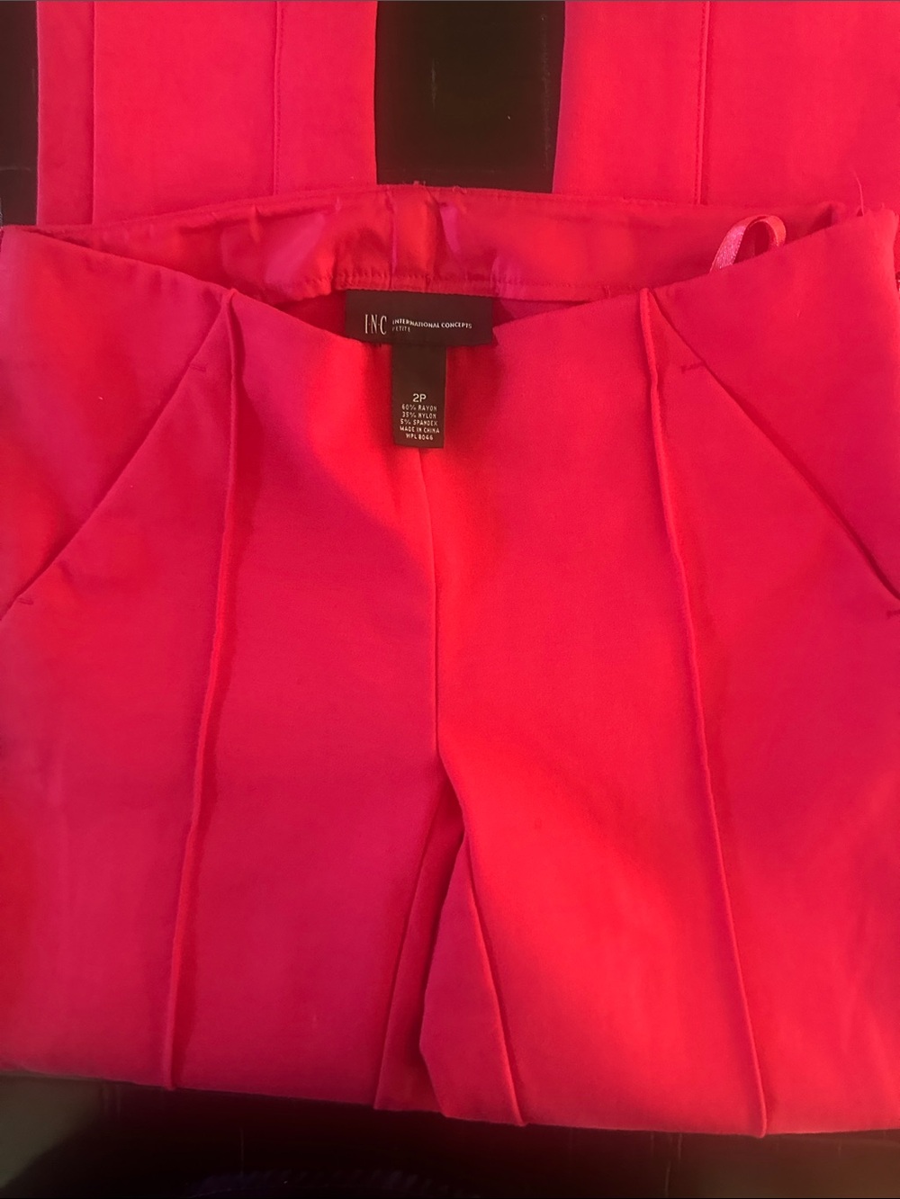 INC International Concepts Hot Pink Tailored Dress Pants